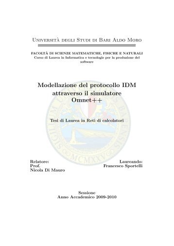 Modellazione del protocollo IDM attraverso il simulatore Omnet++