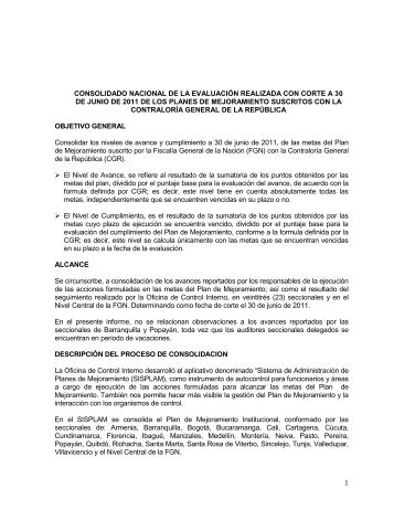 A 30 de junio de 2011 - Fiscalía General de la Nación