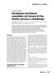 bilancio consolidato comune di Pisa - Dip. Studi Aziendali e Sociali
