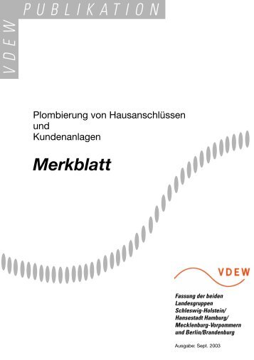 Merkblatt - Plombierung von Hausanschlüssen und ... - E.ON Hanse