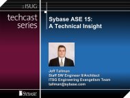 Sybase ASE 15: A Technical Insight