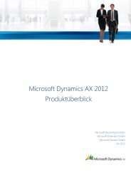 Microsoft Dynamics AX 2012 Produktüberblick - Sycor GmbH