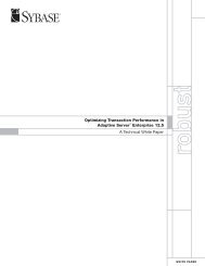 Optimizing Transaction Performance in Adaptive Server ... - Sybase