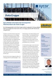 Doka: Einführung einer ERP Software für die ... - Sycor GmbH