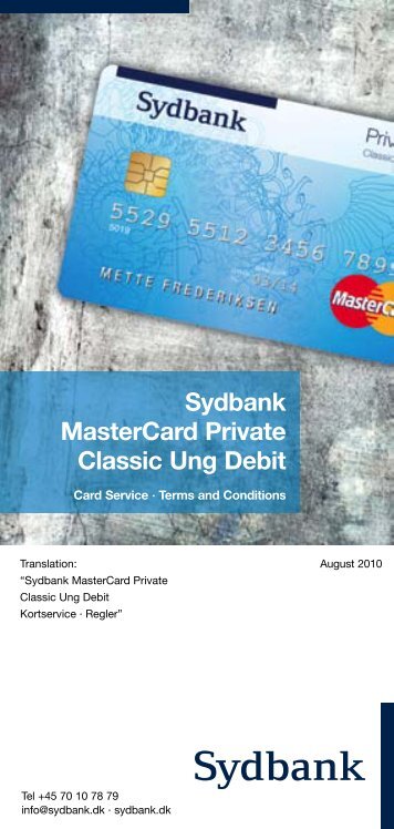 Sydbank MasterCard Private Classic Ung Debit