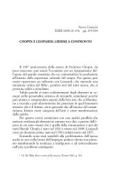 134, pp. 279-294 CHOPIN E LEOPARDI: LIRISMI A CONFRONTO Il ...