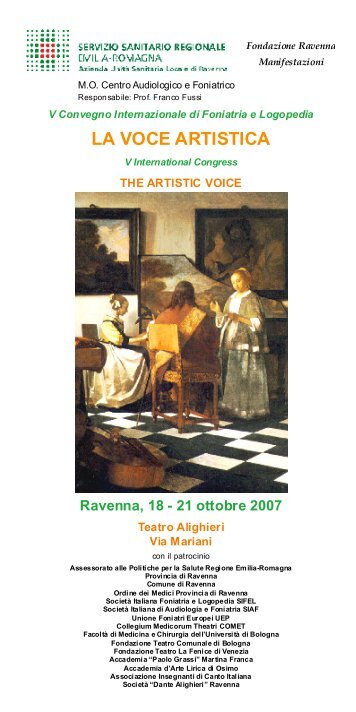 Depliant "La voce artistica" (pdf, 304 kB) - Regione Emilia Romagna