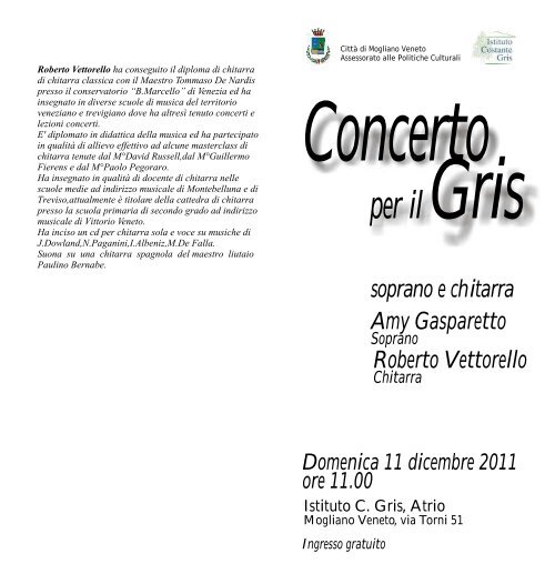 programma concerto gris.cdr - Comune di Mogliano Veneto