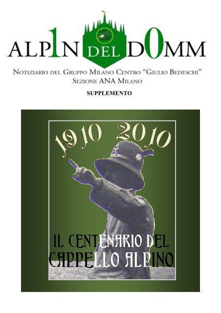 il centenario del cappello alpino - Gruppo Alpini Milano Centro
