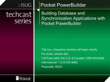 Pocket PowerBuilder Key Features - Sybase