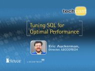 Tuning SQL for Optimal Performance - Sybase