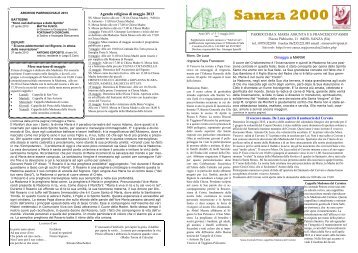 Giornalino maggio 2013 - Parrocchia di Sanza (SA) Italia