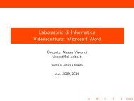 Word ed i documento di testo - Dipartimento di Informatica