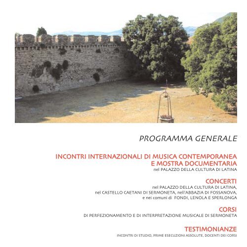 CATALOGO FESTIVAL 2005 - Campus Internazionale di Musica