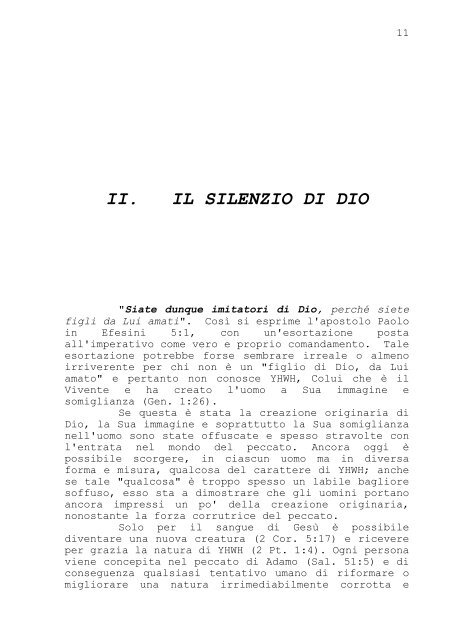 il silenzio come stile di dio - CRISTIANI EVANGELICI