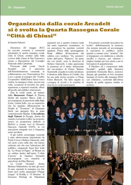 Diapason - Associazione Cori dell Toscana