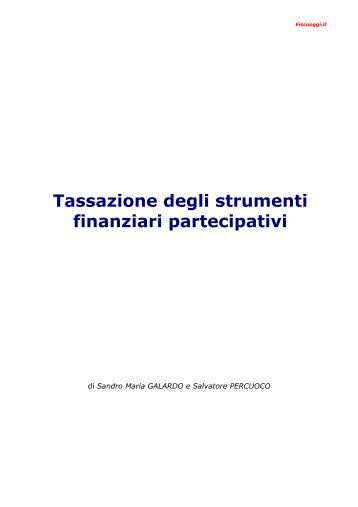 Tassazione degli strumenti finanziari partecipativi.pdf