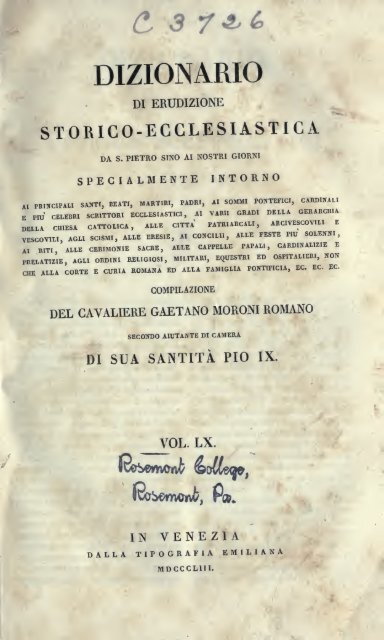 Dizionario di erudizione storico-ecclesiastica 60.pdf - Bibliotheca ...