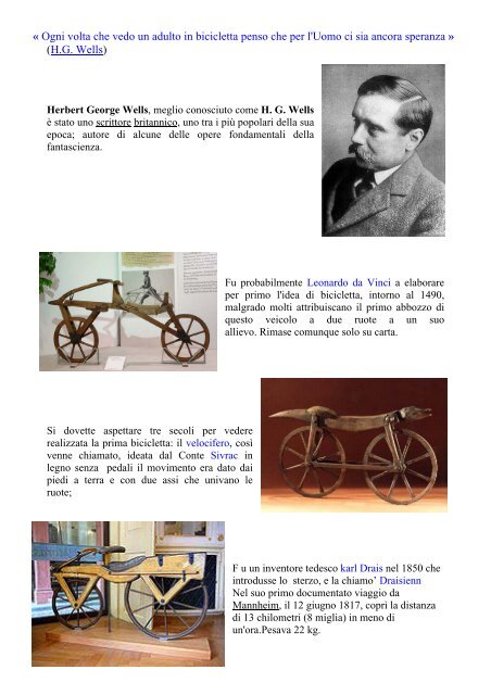 Storia della Bicicletta dedicata ad un - stonati