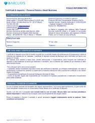 FOGLIO INFORMATIVO Certificati di deposito – Persone ... - Barclays