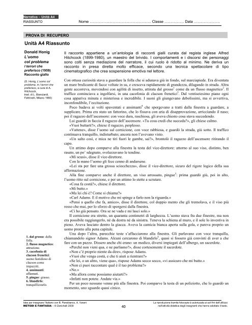 Narrativa Files Unita Riassunto Pp 40 43 Pdf