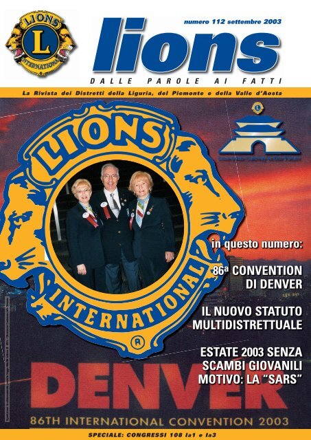 Numero 112 – Settembre 2003 - Rivista Lions