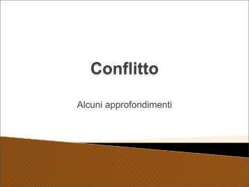 Conflitto - Facoltà di Scienze della Formazione