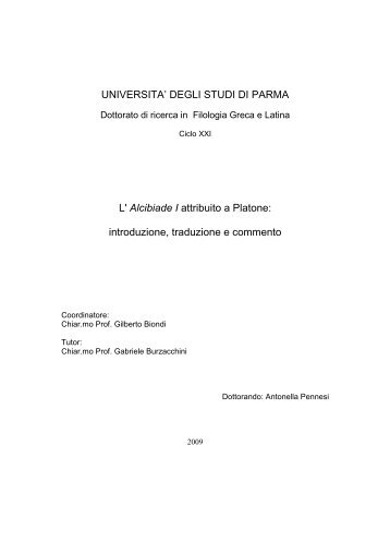 Pdf Alcibiade I 15012009 - DSpace@Unipr