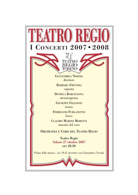 Download the detailed program [IT] - Teatro Regio di Torino