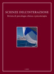 Scienze dell'Interazione anno 2011 n.2 - Scuola di specializzazione ...