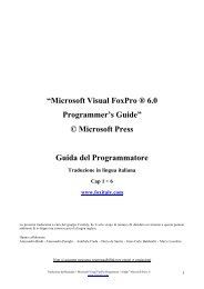 Microsoft Press Guida del Programmatore - Visual FoxPro