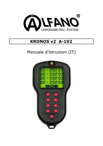 KRONOS v2 A-192 Manuale d'istruzioni (IT) - Alfano