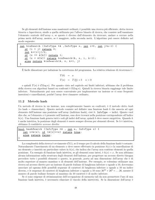 Appunti per il modulo di algoritmi e strutture dati - Sezione di ...