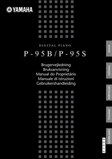 P-95B/P-95S Owner's Manual - Scavino