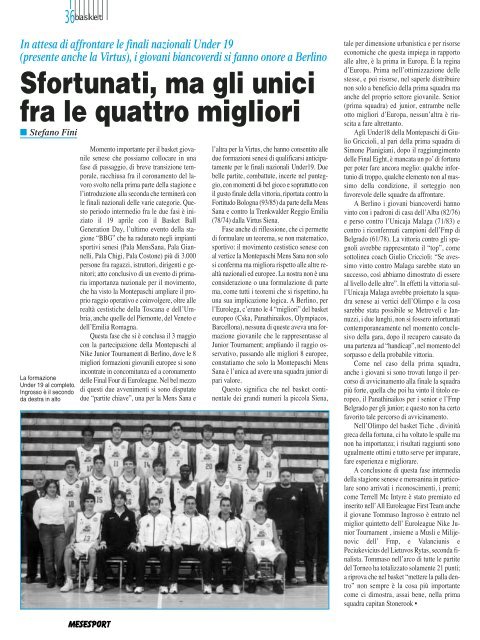 scarica il pdf - Mese Sport