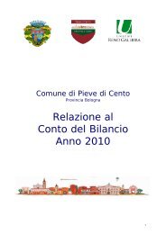 RELAZIONE GIUNTA RENDICONTO 2010.pdf - Comune di Pieve di ...