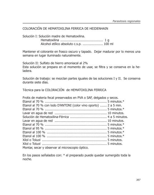 Parasitosis regionales - Biblioteca central de la Universidad ...