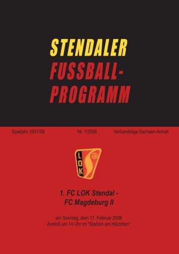 STENDALER FUSSBALL- PROGRAMM
