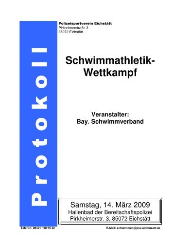 Schwimm-Athletik Wettkampf - Schwimmverein Augsburg 1911 e. V.