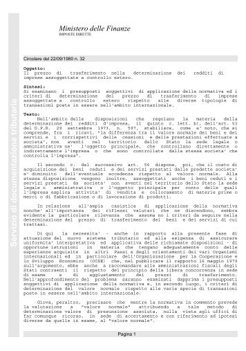 Circolare ministeriale n. 32/9/2267 del 22 settembre ... - Bacservizi.It