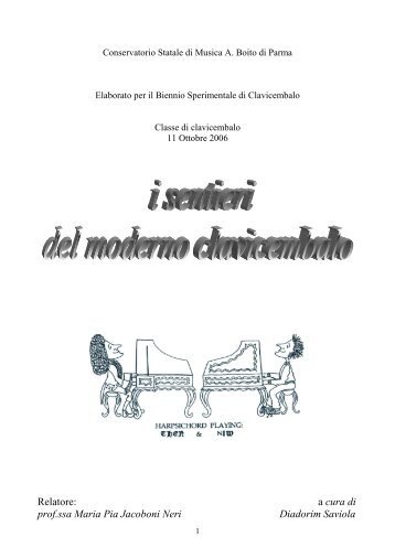 tesi "I sentieri del clavicembalo" - Novecembalo