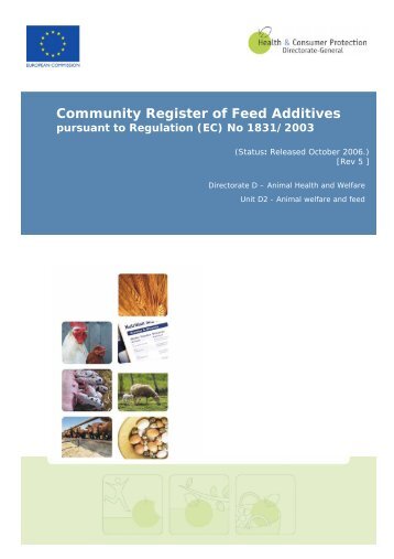 Community Register of Feed Additives pursuant to Regulation (EC)