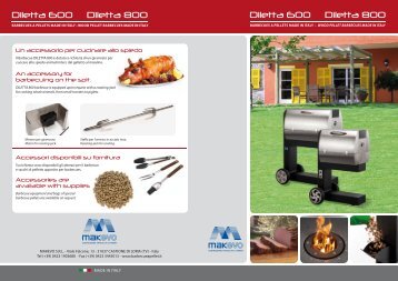 Diletta 600 Diletta 800 Diletta 600 Diletta 800 - Barbecue a pellet