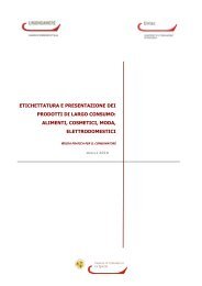 etichettatura e presentazione dei prodotti di largo consumo: alimenti ...