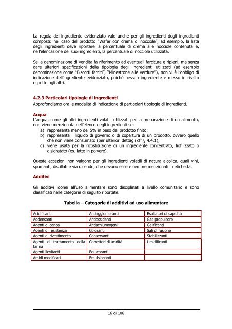 etichettatura e presentazione dei prodotti di largo consumo: alimenti ...