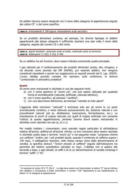 etichettatura e presentazione dei prodotti di largo consumo: alimenti ...