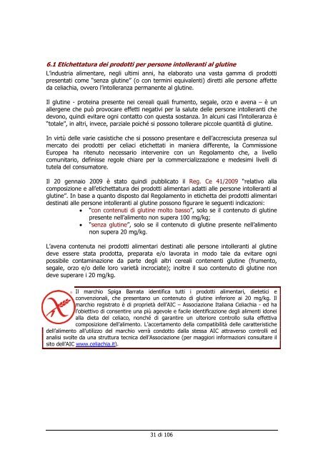 etichettatura e presentazione dei prodotti di largo consumo: alimenti ...