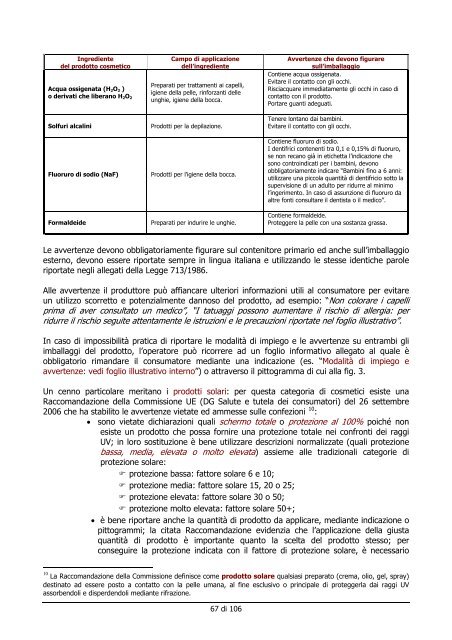 etichettatura e presentazione dei prodotti di largo consumo: alimenti ...