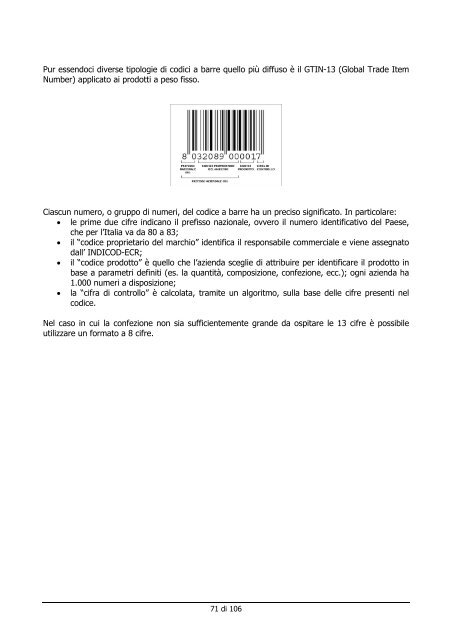 etichettatura e presentazione dei prodotti di largo consumo: alimenti ...