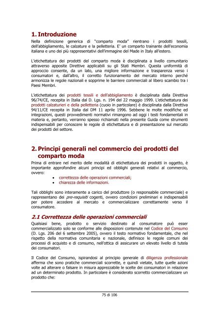 etichettatura e presentazione dei prodotti di largo consumo: alimenti ...